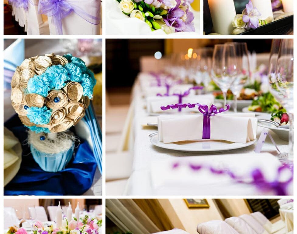 Wedding decorations collage