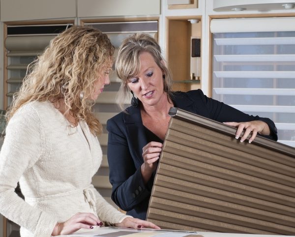 Woman Shopping for Window Shades