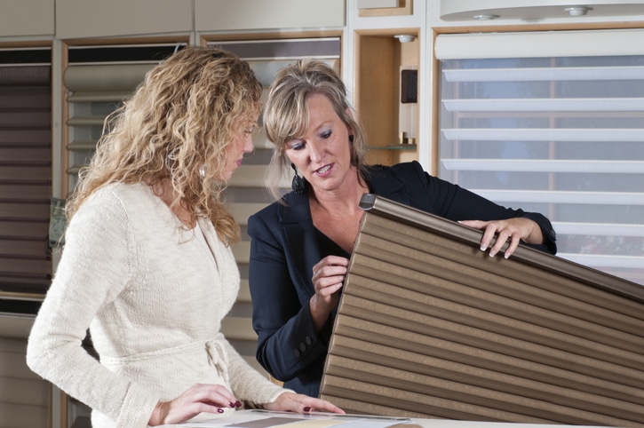 Woman Shopping for Window Shades