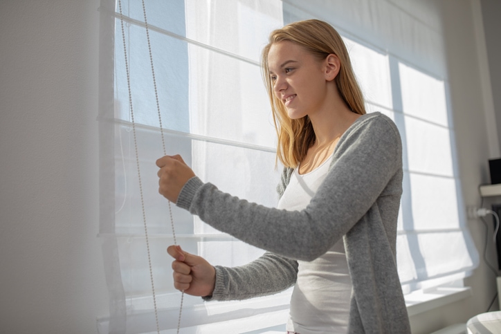 curtains on top of blinds