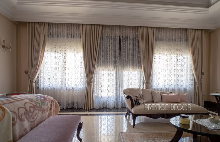 Bedroom custom curtains
