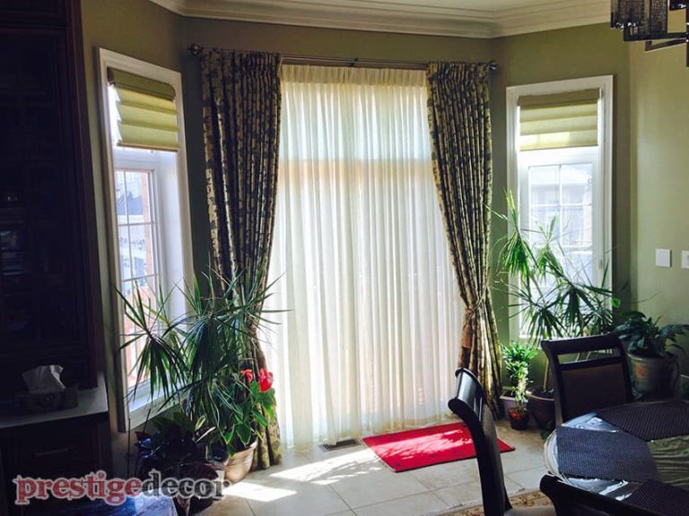 custom draperies with blinds l
