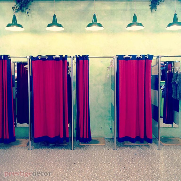 modern fitting Rooms drapery