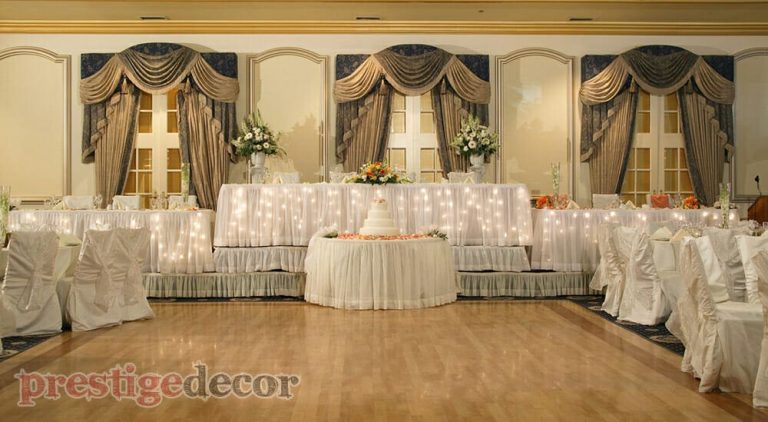 traditional hall commercial curtains close
