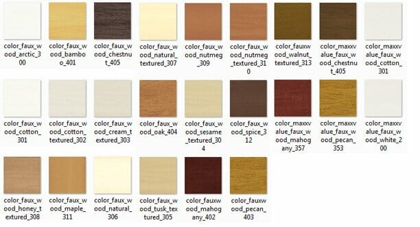 2 inch faux wood blinds colours