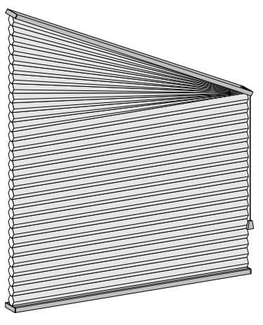 angle top blinds