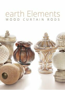 earth element wood curtain rods