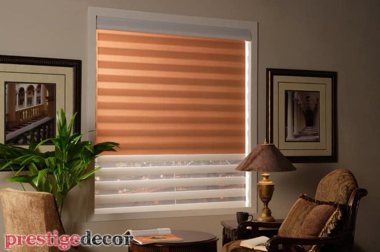 horizontal multi shade blinds orange l