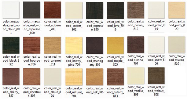 wood blinds colours