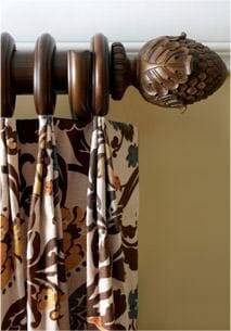 wood curtain rods