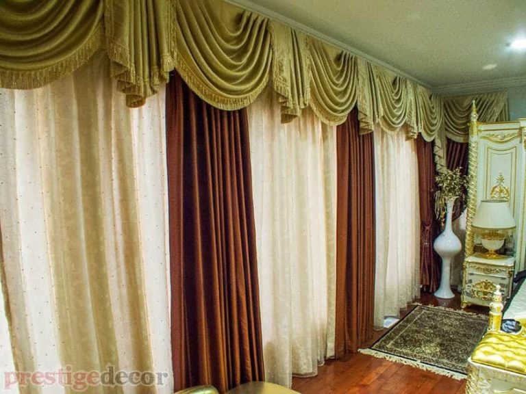 custom curtains with swags