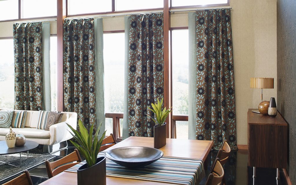 Interior of stylish dining room and livingroom